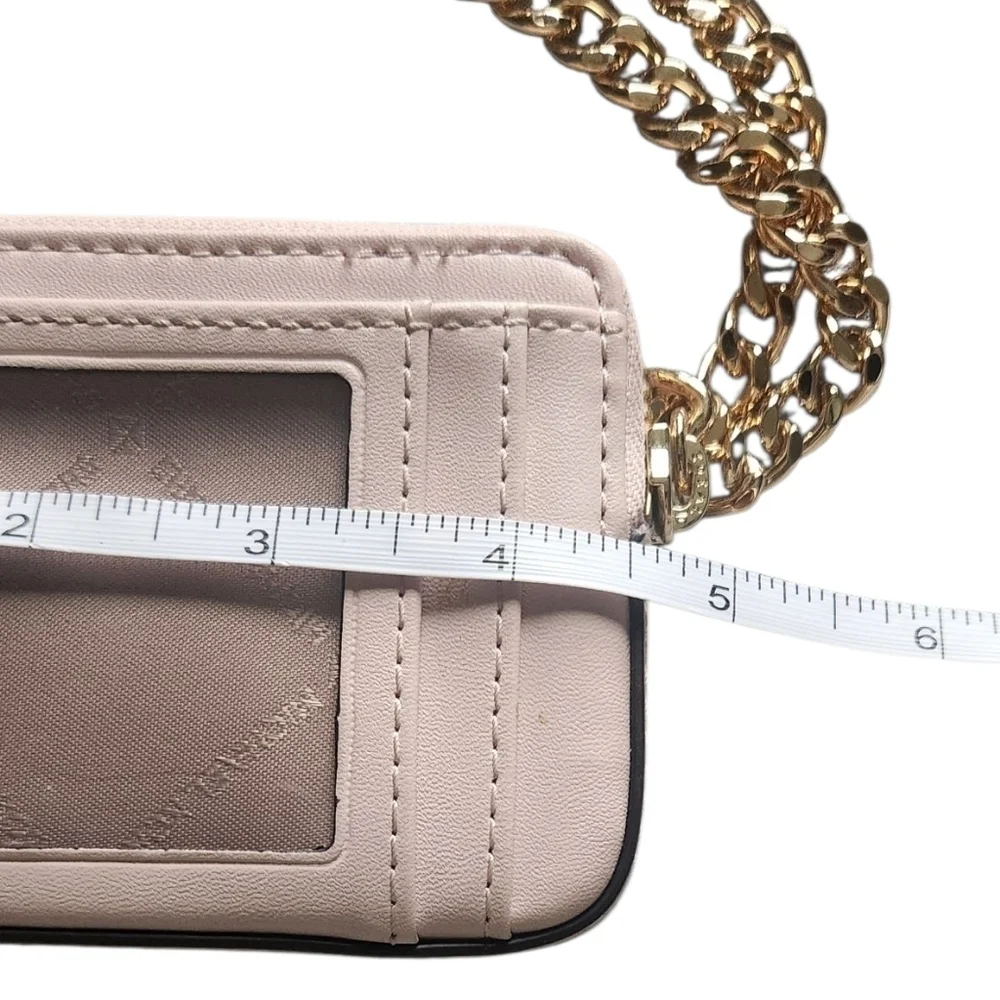 Michael Kors Beige Wristlet with Gold Chain